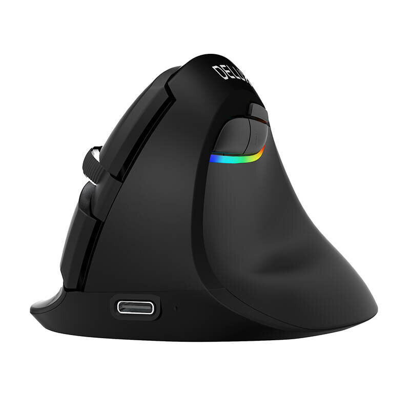 Mouse Wireless Lumini RGB 800-4000 DPI Delux M618 Mini - Negru