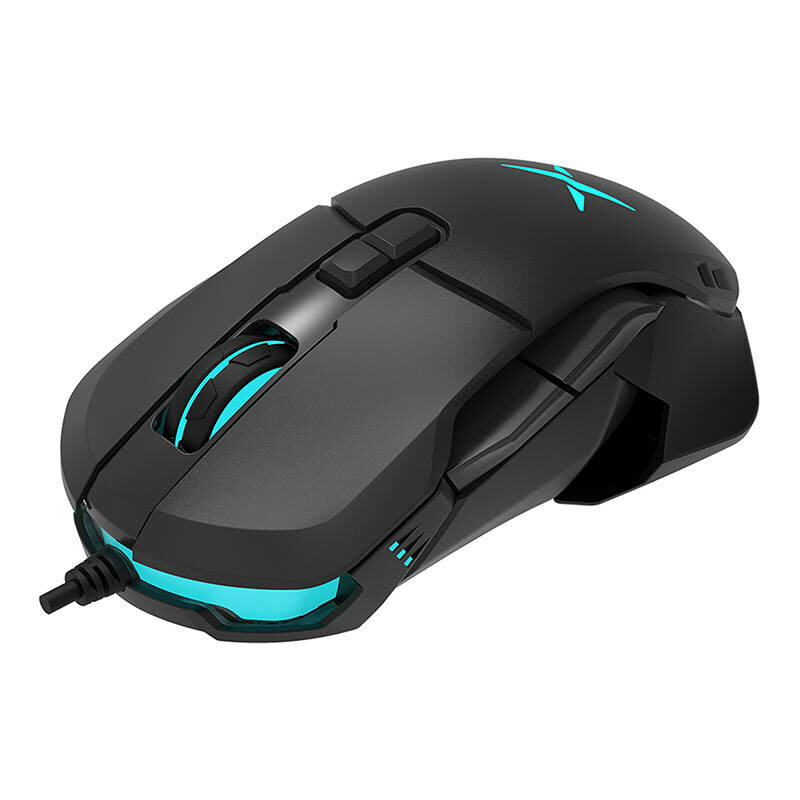 Mouse gaming cu fir RGB 16000 DPI Delux M629BU, negru