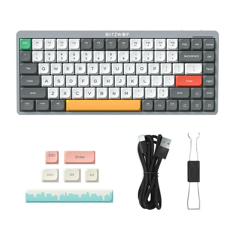 Tastatura gaming mecanica wireless BlitzWolf, 1850mAh, BW-Mini75
