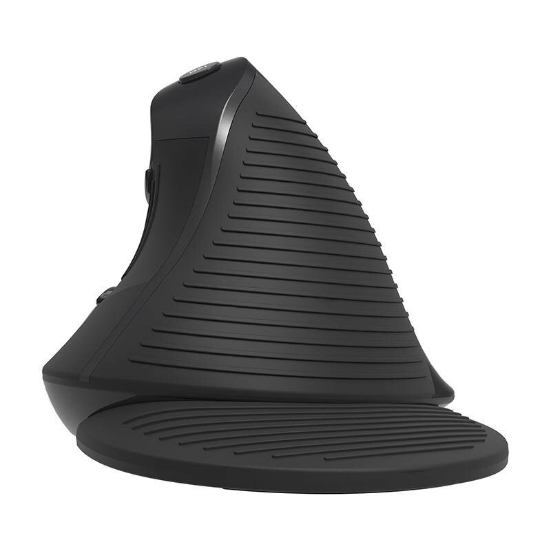 Mouse vertical Wireless 800-1600 DPI Delux M618G DB, negru/gri