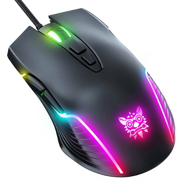 Mouse gaming cu lumini LED Onikuma, 800/6400DPI, negru CW905