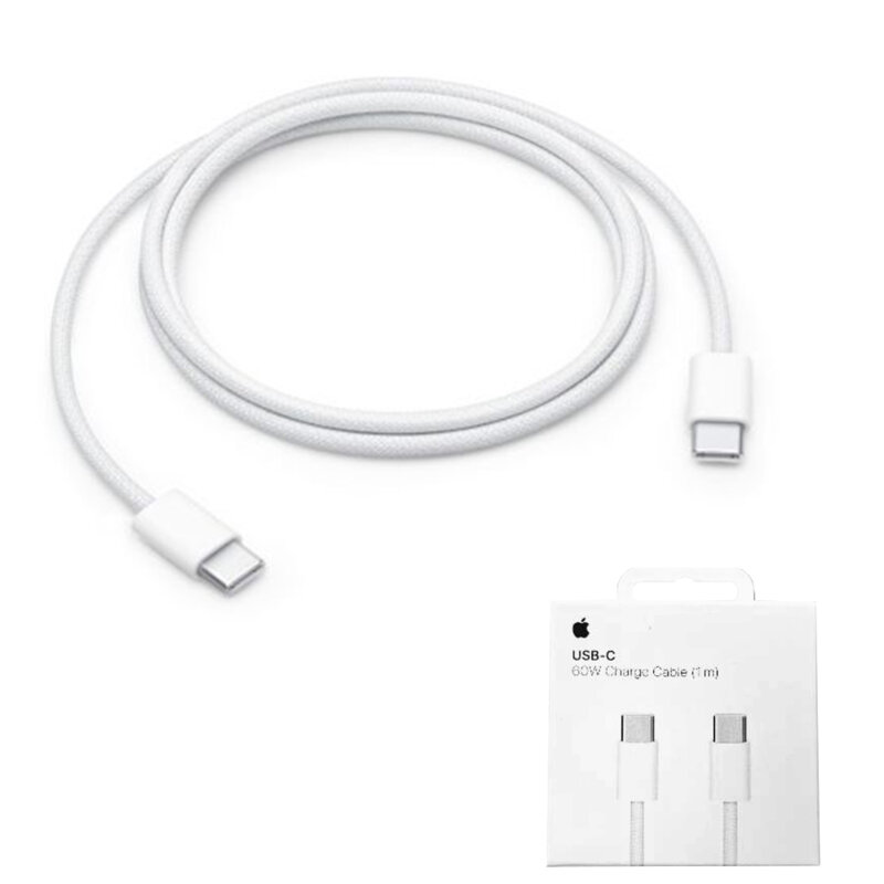 Cablu de date Type-C 60W, 1m Apple MQKJ3ZM/A, blister, alb