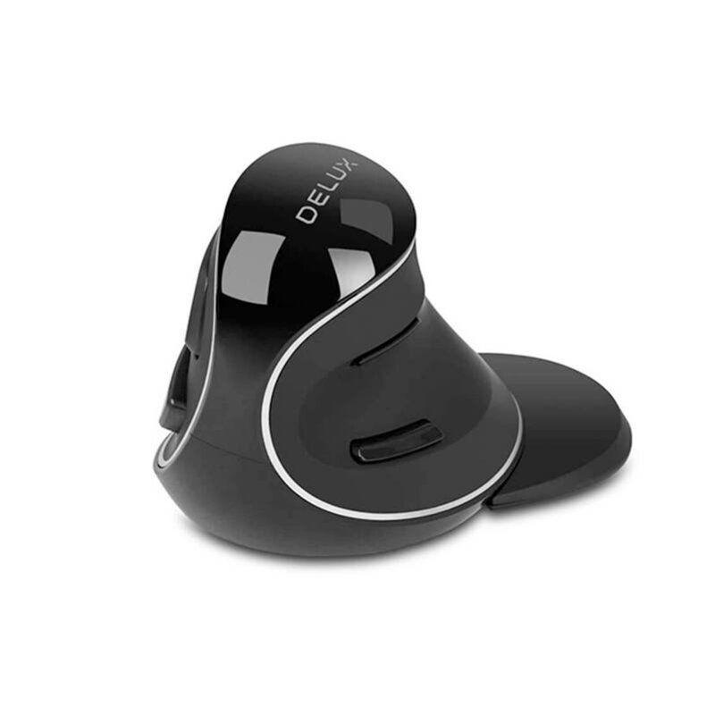 Mouse ergonomic wireless BT 800-4000 DPI Delux M618PD, negru