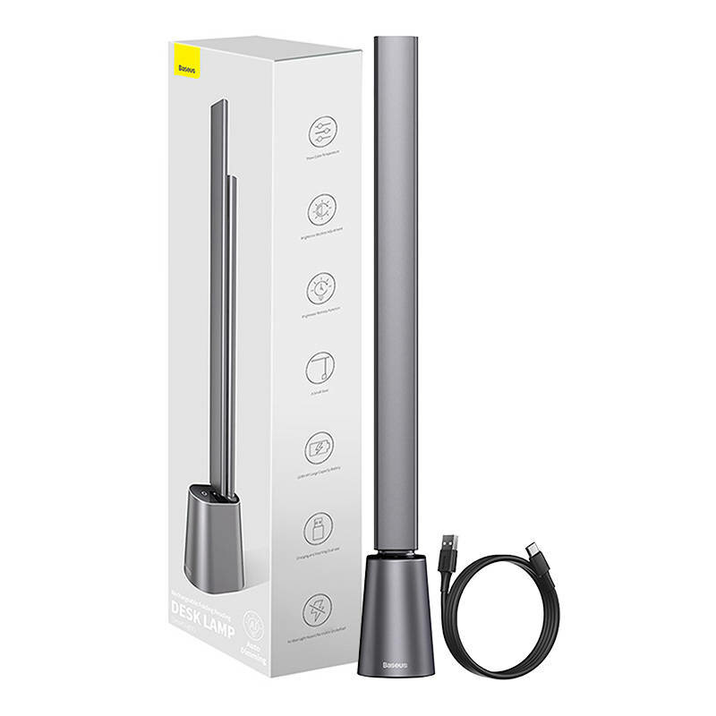 Lampa LED interior Baseus, reincarcabila, 2200mAh, gri, DGZG-0G