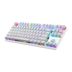 Tastatura mecanica cu fir pentru gaming Motospeed K82, alb
