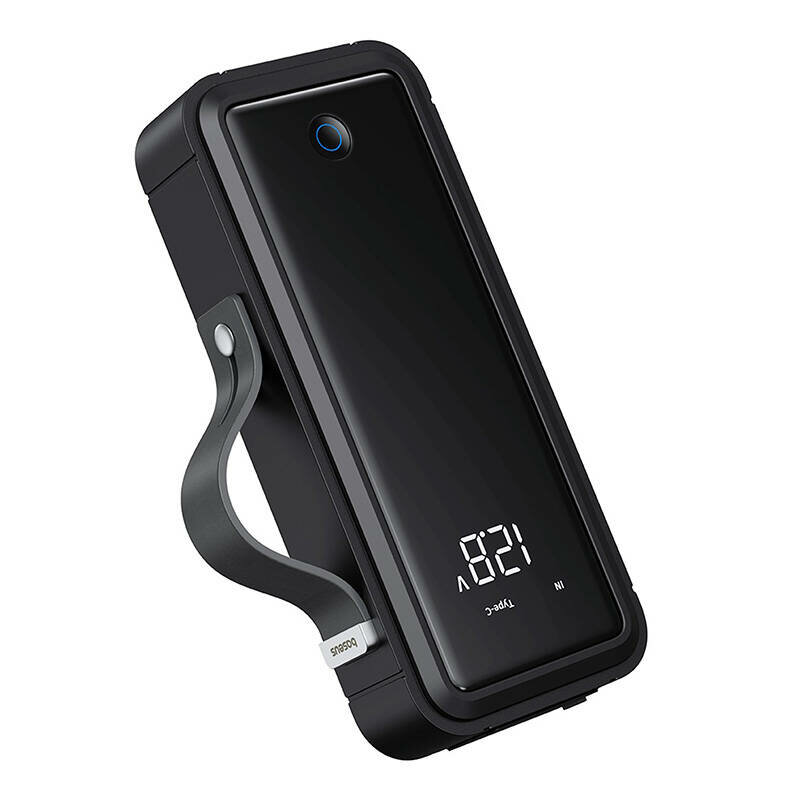 Jump starter/compresor auto portabil 3000A Baseus, gri