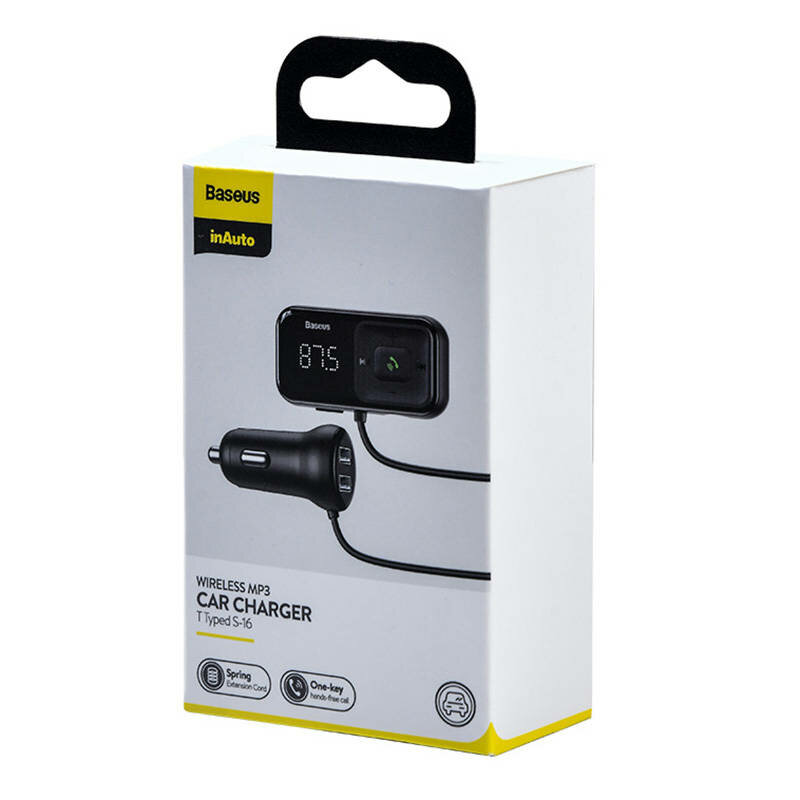 Transmitator auto, incarcator masina Baseus, CCMT000201, negru