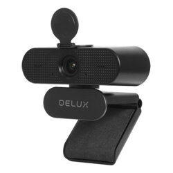 Camera web plug & play cu microfon HD 1080P Delux DC03, negru
