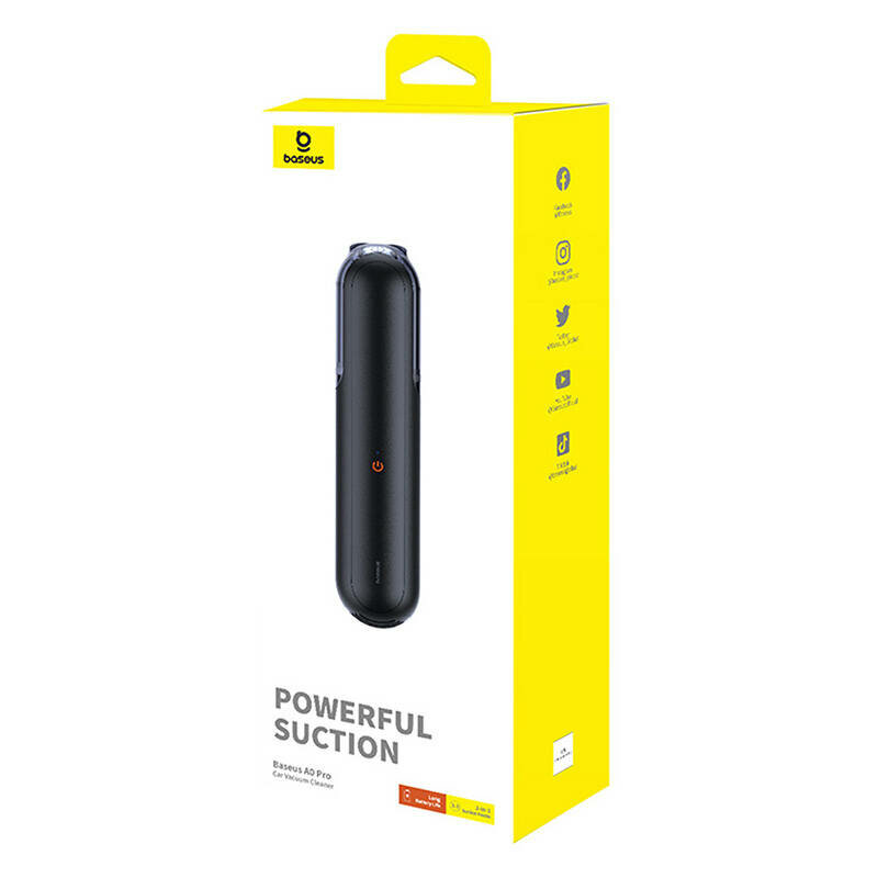 Aspirator auto fara fir 2000mAh Baseus C30466500111-00, negru