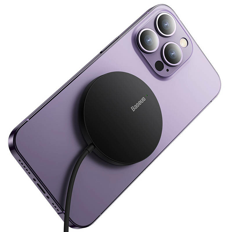 Incarcator wireless magnetic 15W Baseus Mini 3, negru