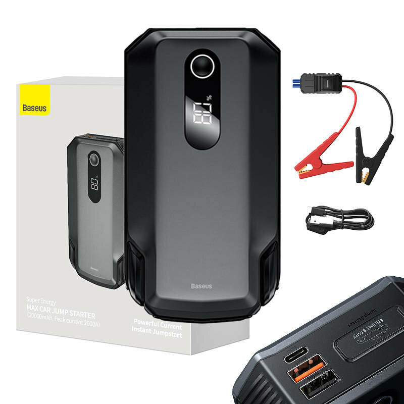 Jump starter/compresor auto portabil 2000A Baseus, CGNL020001
