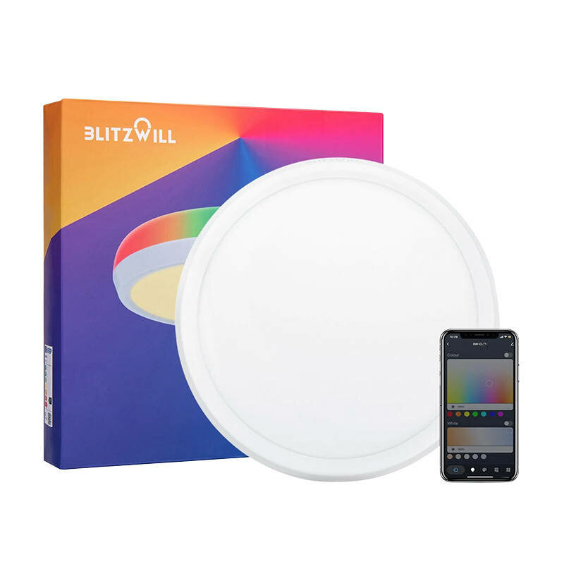 Lampa LED RGB 2200lm, 32W BlitzWill BW-CLT1, alb