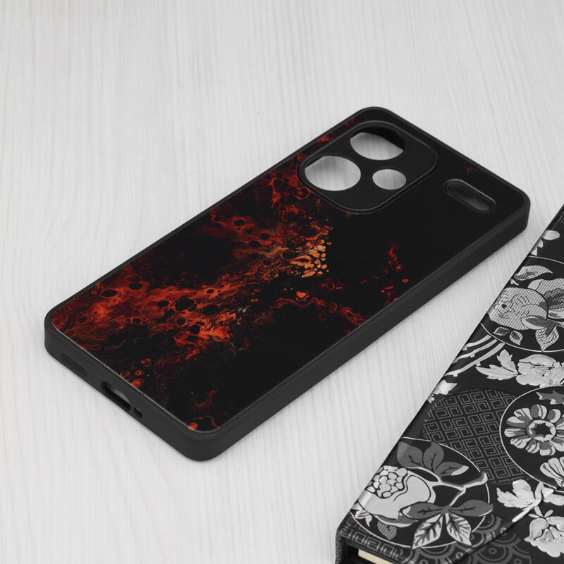 Husa Xiaomi Redmi Note 13 Pro+ 5G Techsuit Glaze, Red Nebula