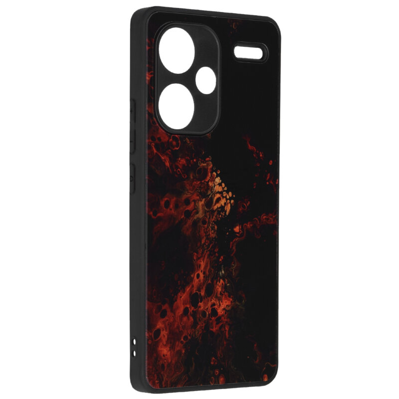 Husa Xiaomi Redmi Note 13 Pro+ 5G Techsuit Glaze, Red Nebula