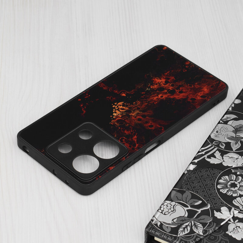 Husa Xiaomi Redmi Note 13 5G Techsuit Glaze, Red Nebula