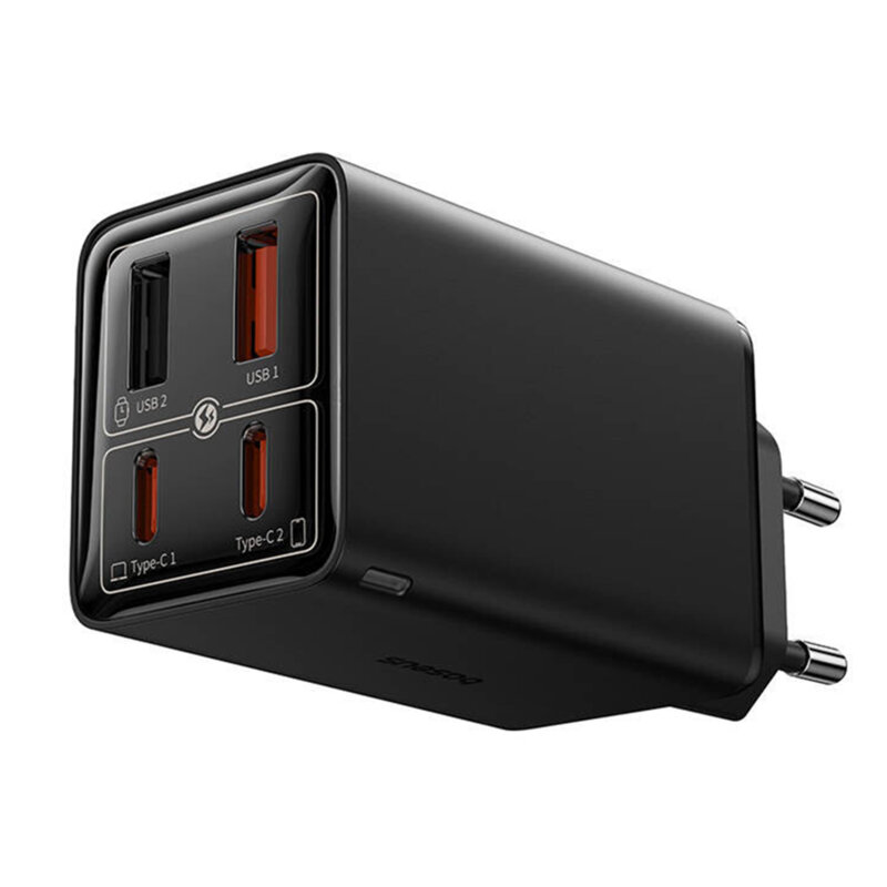 Incarcator priza GaN USB Type-C + cablu Type-C Baseus, 65W, P10162701113-00