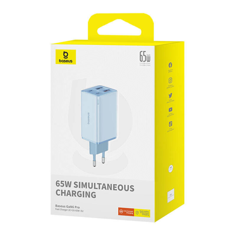 Incarcator priza GaN USB Type-C + cablu Type-C Baseus, 65W, P10162701533-00