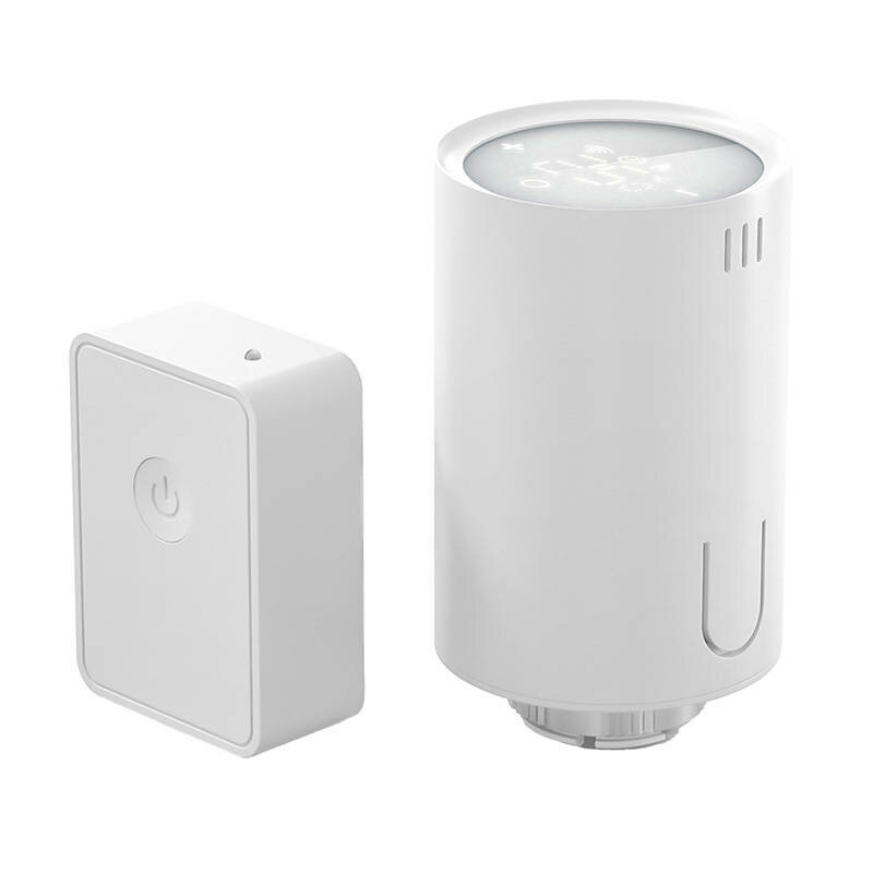 Kit robinet termostat calorifer smart Wi-Fi Meross MTS150H, alb