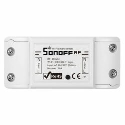 Releu wireless Sonoff RFR2, comutator inteligent, Wi-Fi, RF 433MHz, 10A, alb