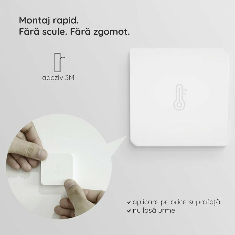 Senzor temperatura si umiditate Wi-Fi Sonoff SNZB-02, ZigBee 3.0, alb