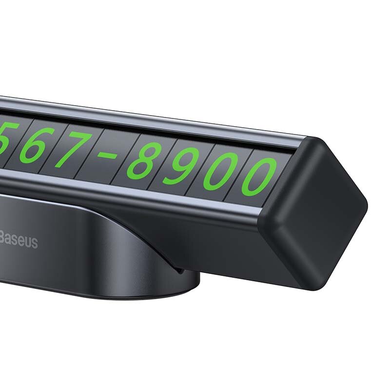 Suport numar telefon bord Baseus, negru, CNFT000001