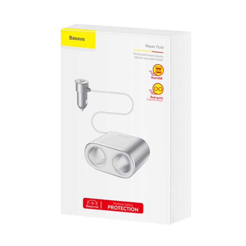 Incarcator auto bricheta Baseus, 95W, argintiu, CRDYQ-0S