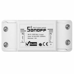 Releu wireless Sonoff Basic R2, Wi-Fi IoT, comutator inteligent 10A, alb