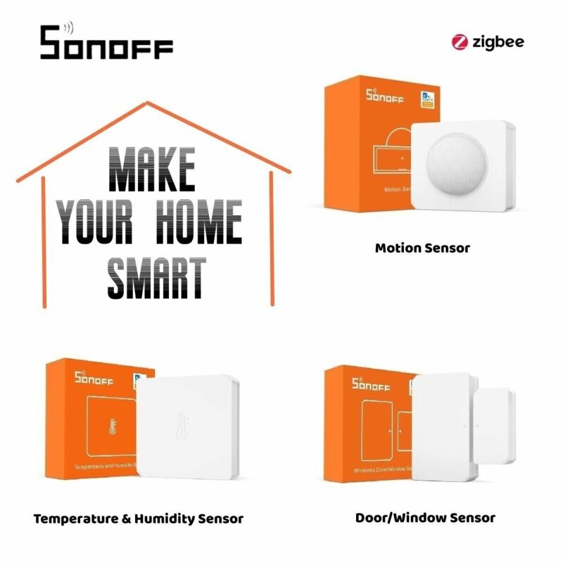 Senzor de miscare wireless Sonoff SNZB-03, protocol ZigBee, alb