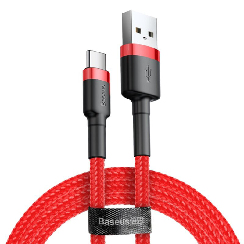 Cablu de date tip C Baseus, 2A, 3m, rosu, CATKLF-U09