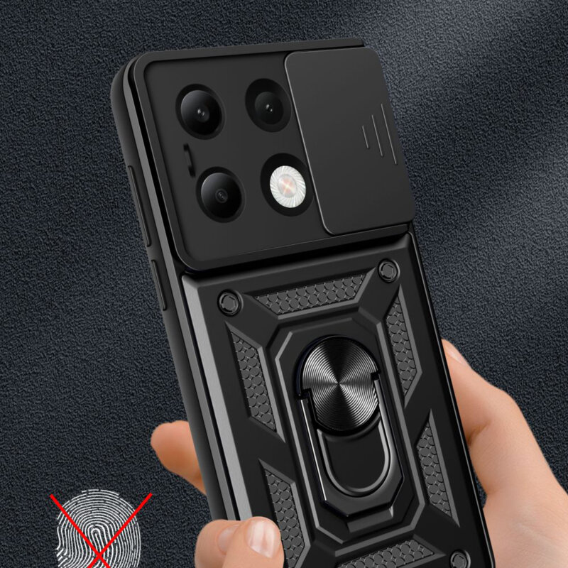 Husa Xiaomi Redmi Note 13 4G protectie camera Techsuit CamShield Series, negru