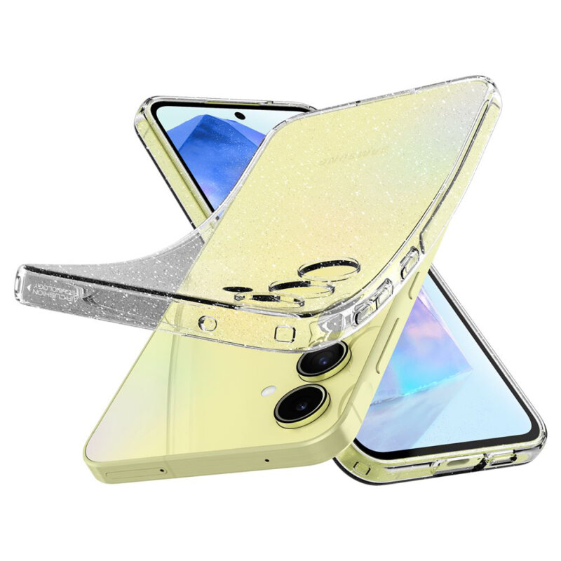 Husa Samsung Galaxy A55 5G Spigen Liquid Crystal Glitter, Crystal Quartz
