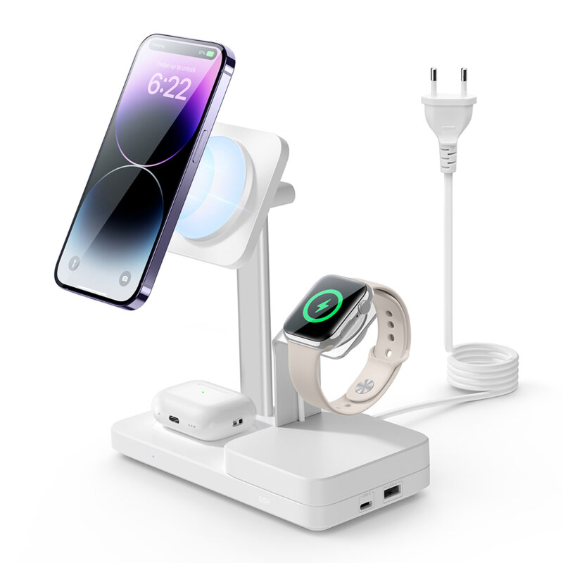 Statie wireless 5in1 GaN MagSafe iPhone, AirPods, Apple Watch ESR