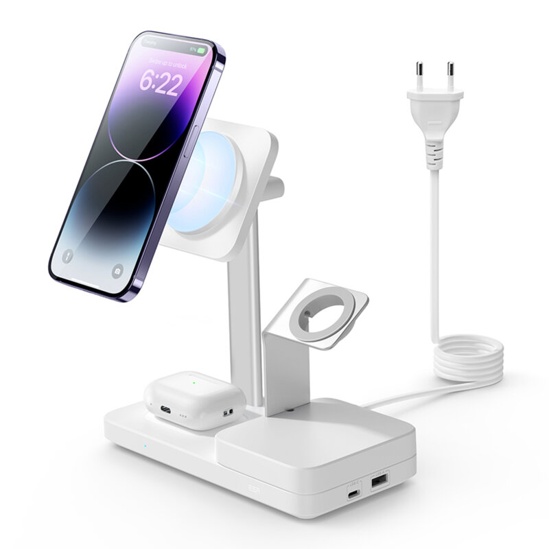 Statie wireless 5in1 GaN MagSafe iPhone, AirPods, Apple Watch ESR