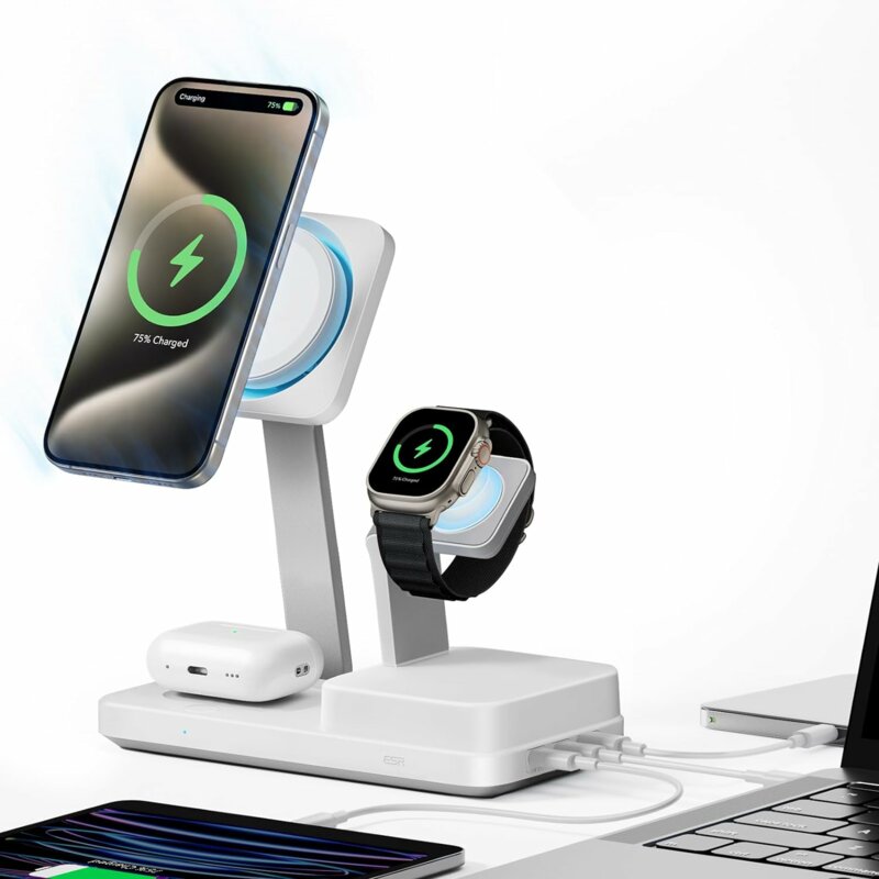 Statie wireless 6in1 MagSafe iPhone, AirPods, Apple Watch ESR