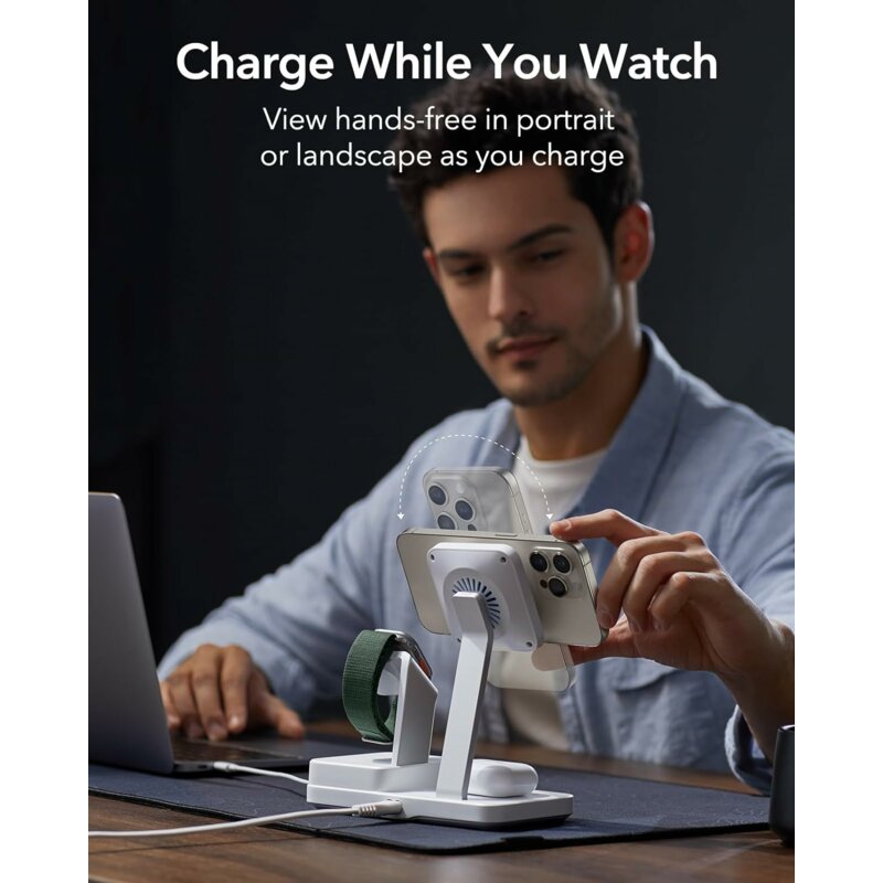 Statie wireless 6in1 MagSafe iPhone, AirPods, Apple Watch ESR