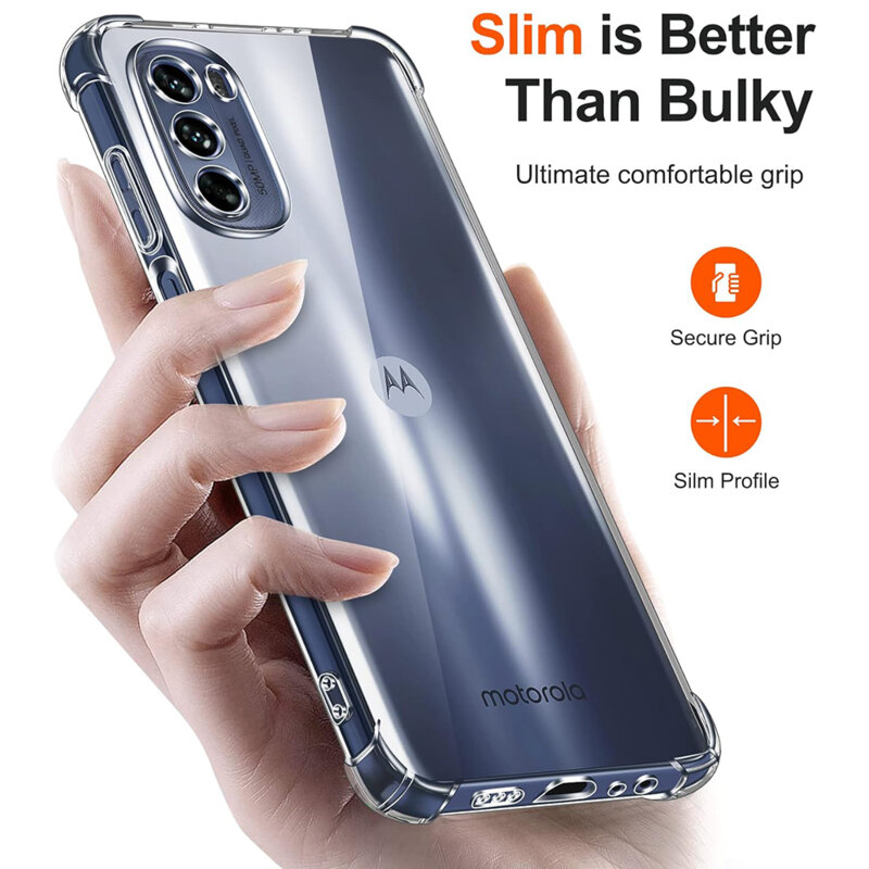 Husa Motorola Moto G31 Techsuit Shockproof Clear Silicone, transparenta