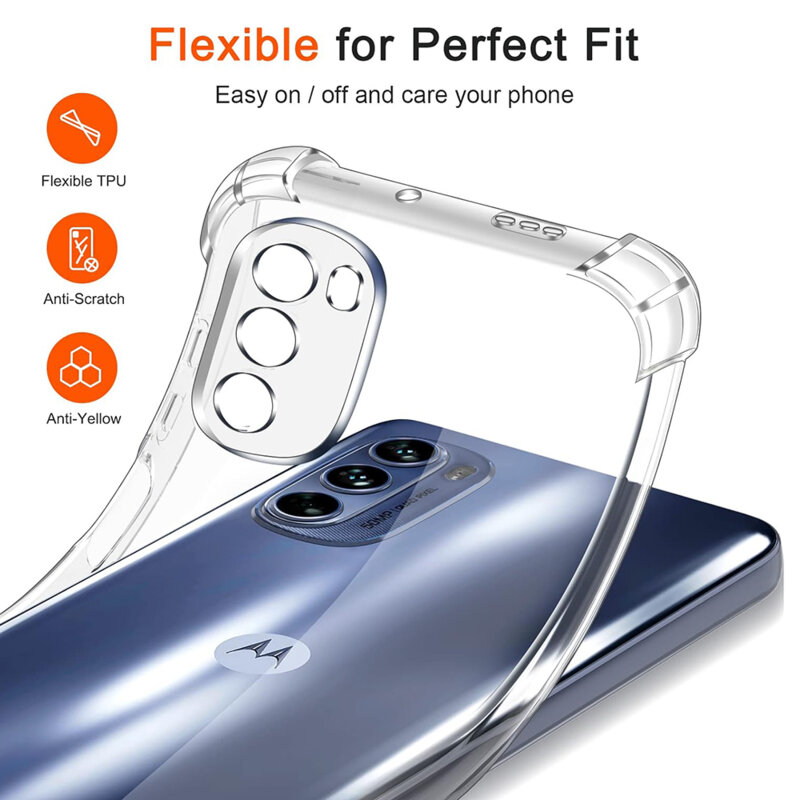 Husa Motorola Moto G31 Techsuit Shockproof Clear Silicone, transparenta