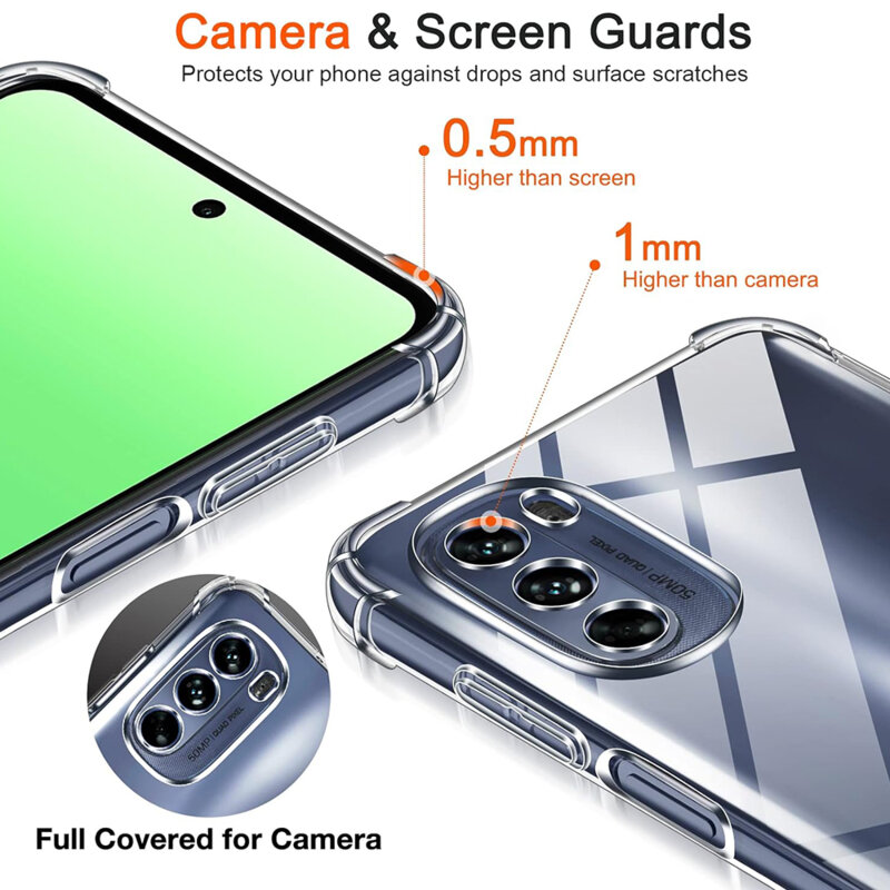 Husa Motorola Moto G41 Techsuit Shockproof Clear Silicone, transparenta