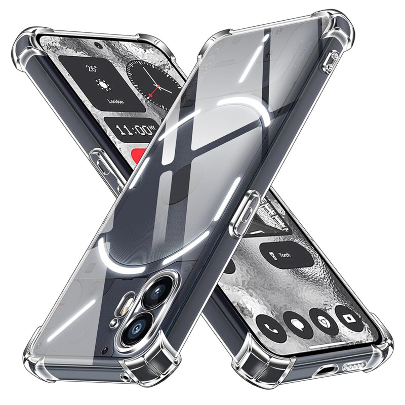 Husa Nothing Phone (2) Techsuit Shockproof Clear Silicone, transparenta