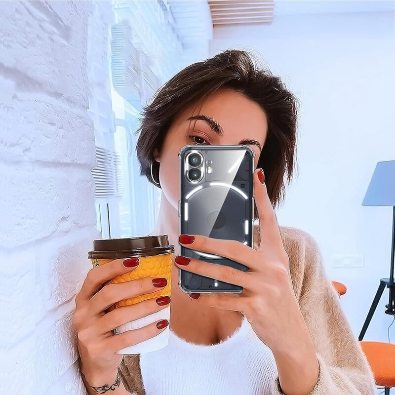 Husa Nothing Phone (2) Techsuit Shockproof Clear Silicone, transparenta