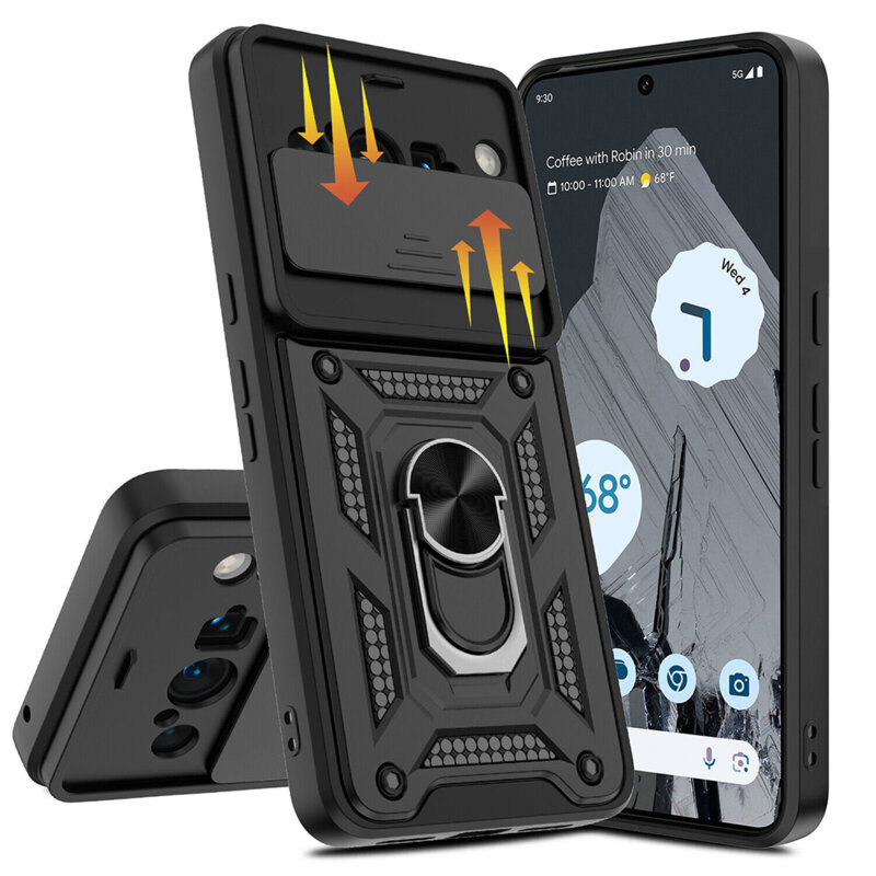 Husa Google Pixel 8 Pro protectie camera Techsuit CamShield Series, negru