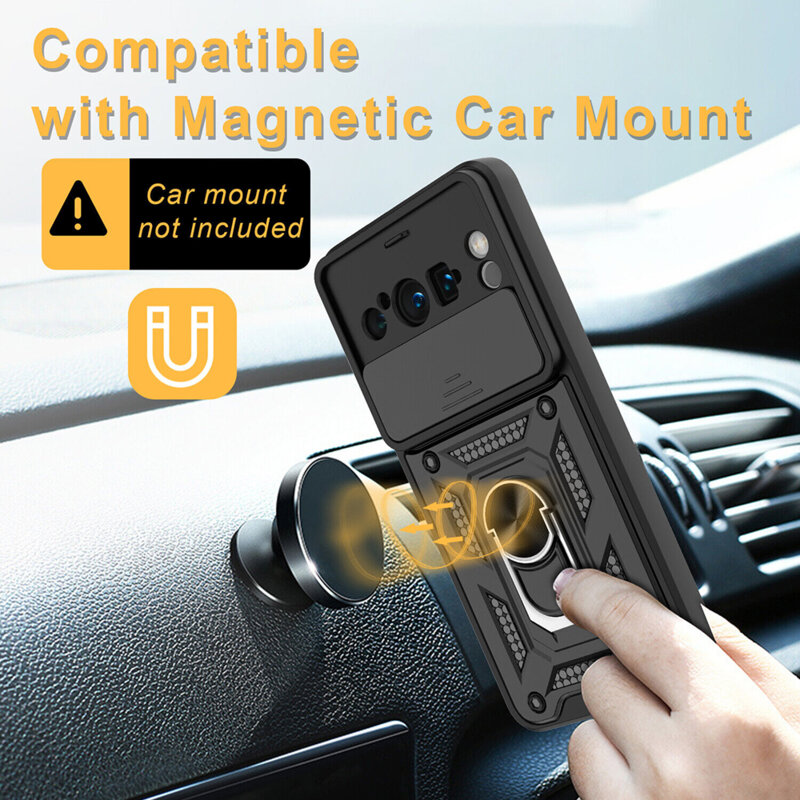 Husa Google Pixel 8 Pro protectie camera Techsuit CamShield Series, negru