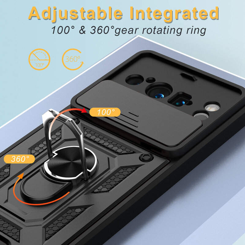 Husa Google Pixel 8 Pro protectie camera Techsuit CamShield Series, negru
