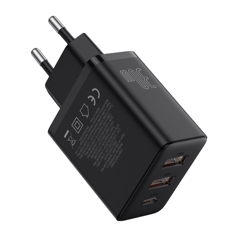 Incarcator GaN priza USB, tip C Baseus, 30W, P10111402113-00