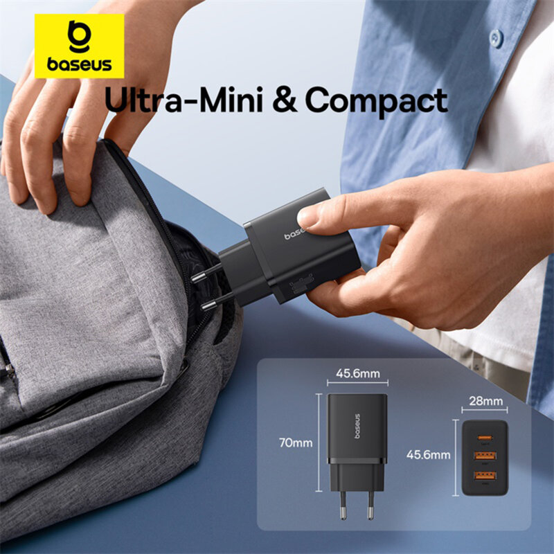 Incarcator GaN priza USB, tip C Baseus, 30W, P10111402113-00