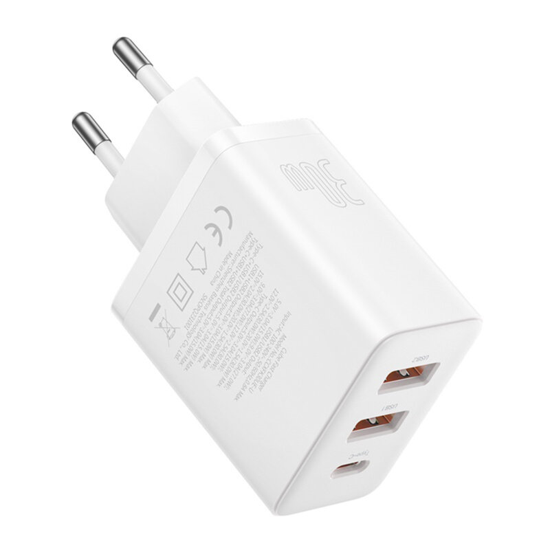 Incarcator GaN priza USB, tip C Baseus, 30W, P10111402213-00
