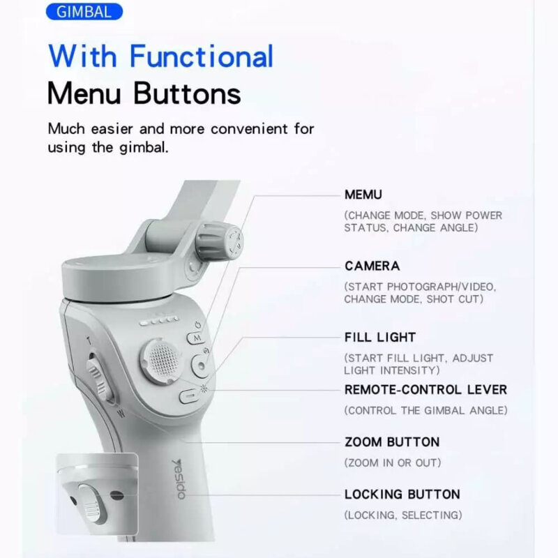Stabilizator gimbal auto face tracking telefon Yesido SF18