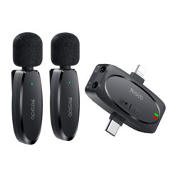 [Pachet 2x] Microfon tip lavariera wireless Yesido KR15, negru
