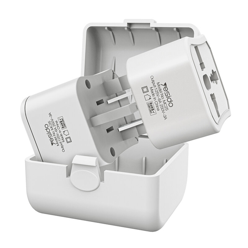 Adaptor de priza universal 750W, alb Yesido MC25