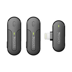 Microfon tip lavariera wireless, Lightning Yesido KR17, negru